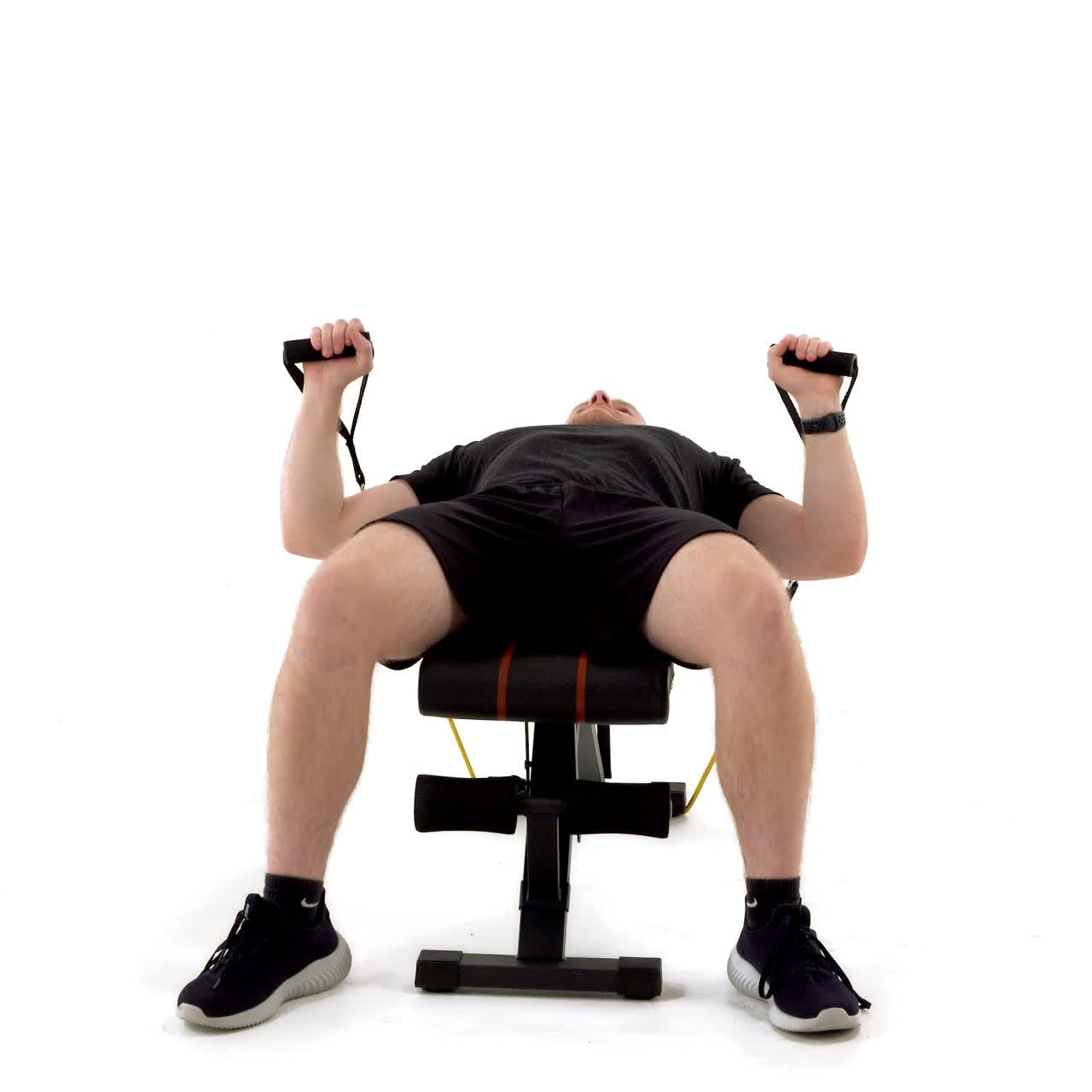Alternating Band Bench Press with trainwell
