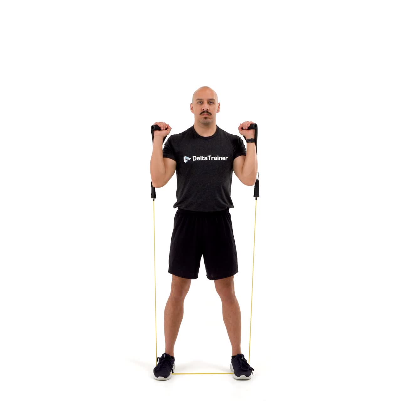 Alternating Band Overhead Press with trainwell