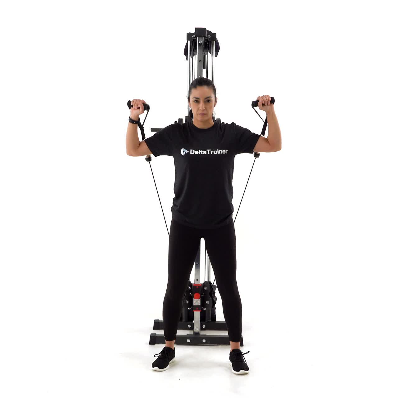 Alternating Cable Overhead Press with trainwell