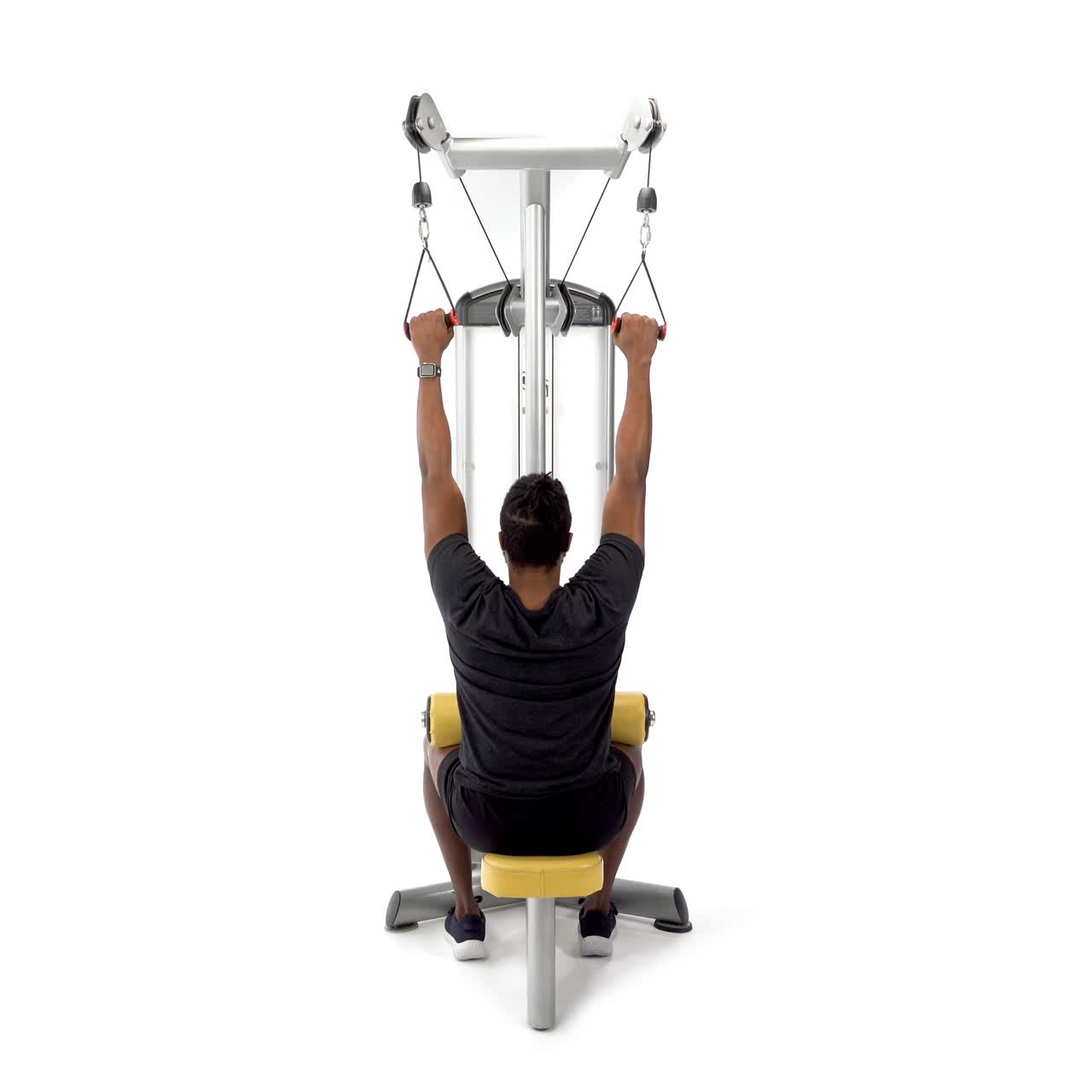 Alternating Lat Pulldown with trainwell