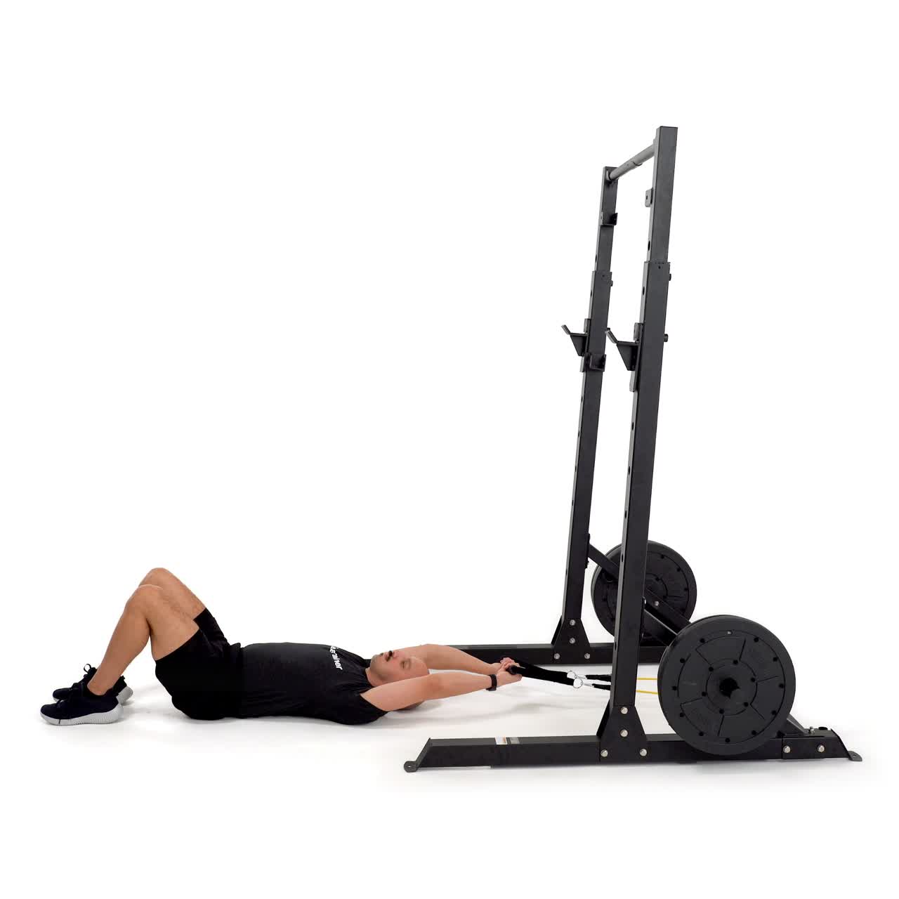Band Floor Overhead Row with trainwell