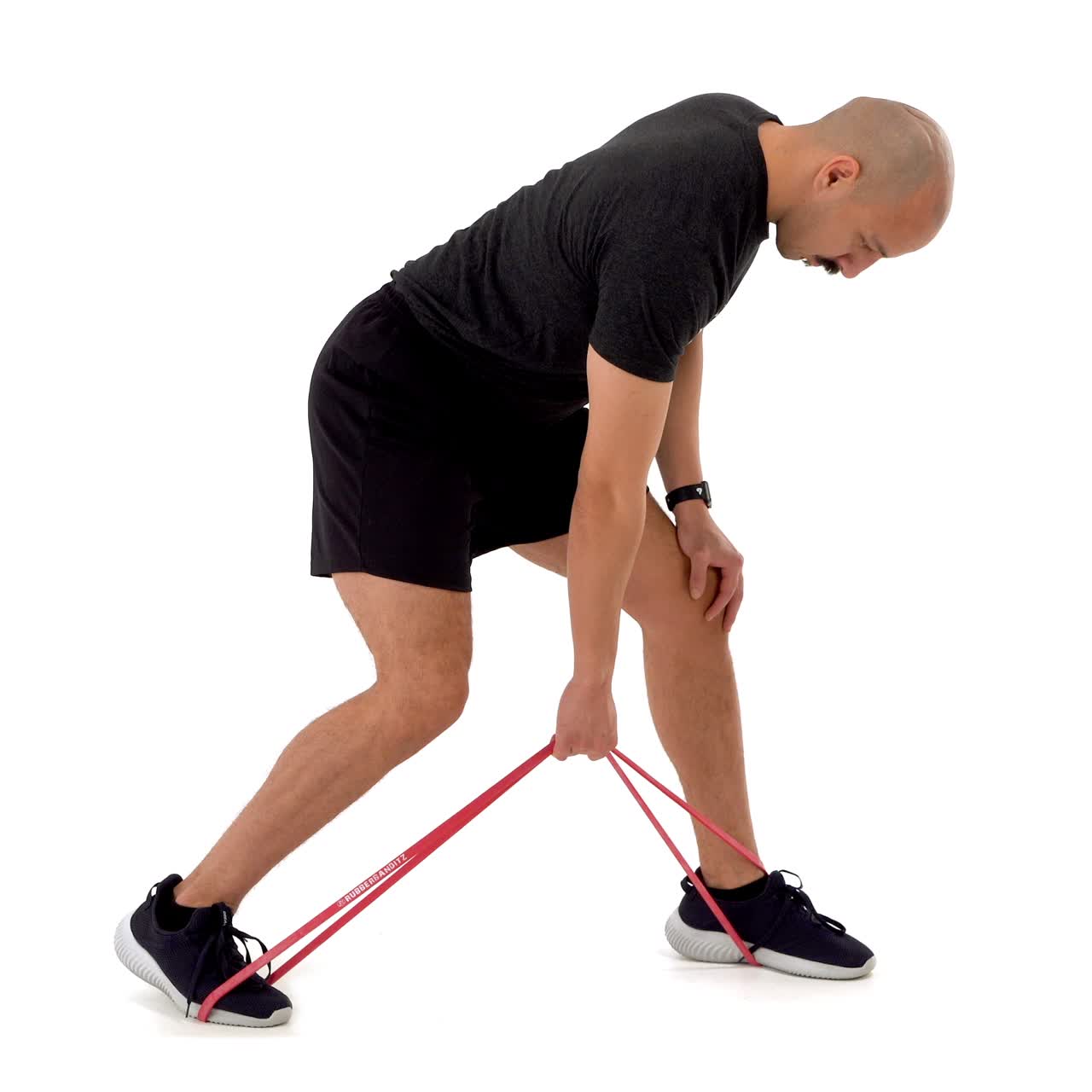 Band Staggered Stance Row with trainwell