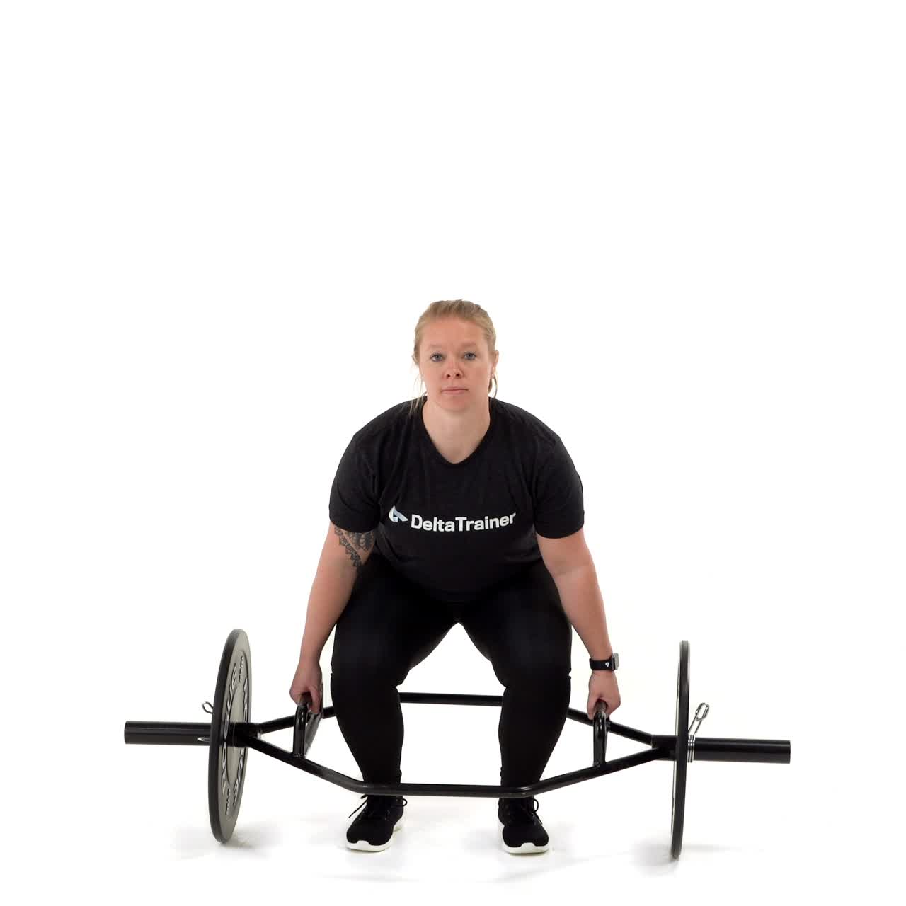 Barbell Hex Bar Squat with trainwell