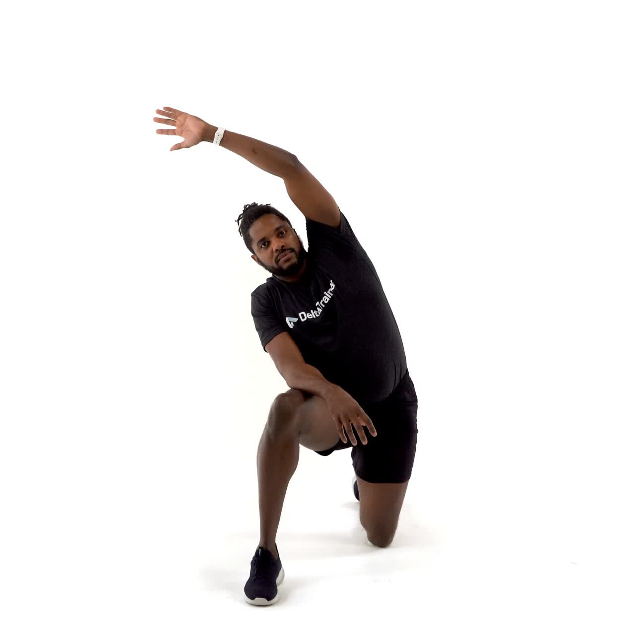 Kneeling Overhead Oblique Stretch with trainwell
