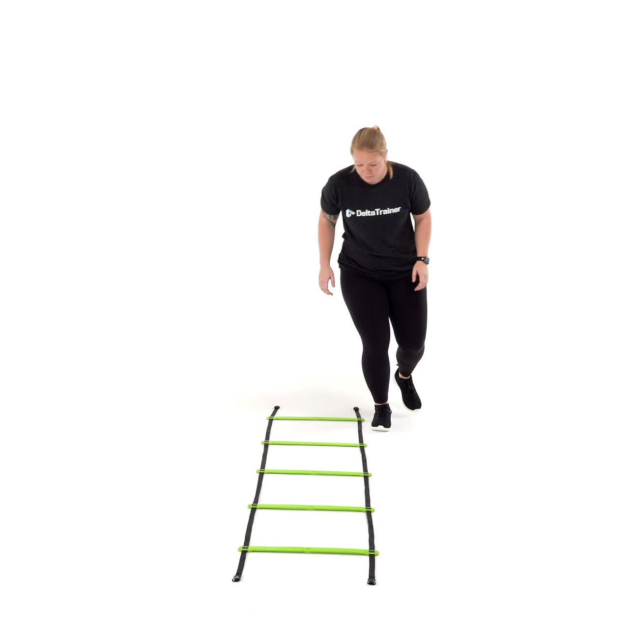 Ladder Single Leg Shuffle with trainwell