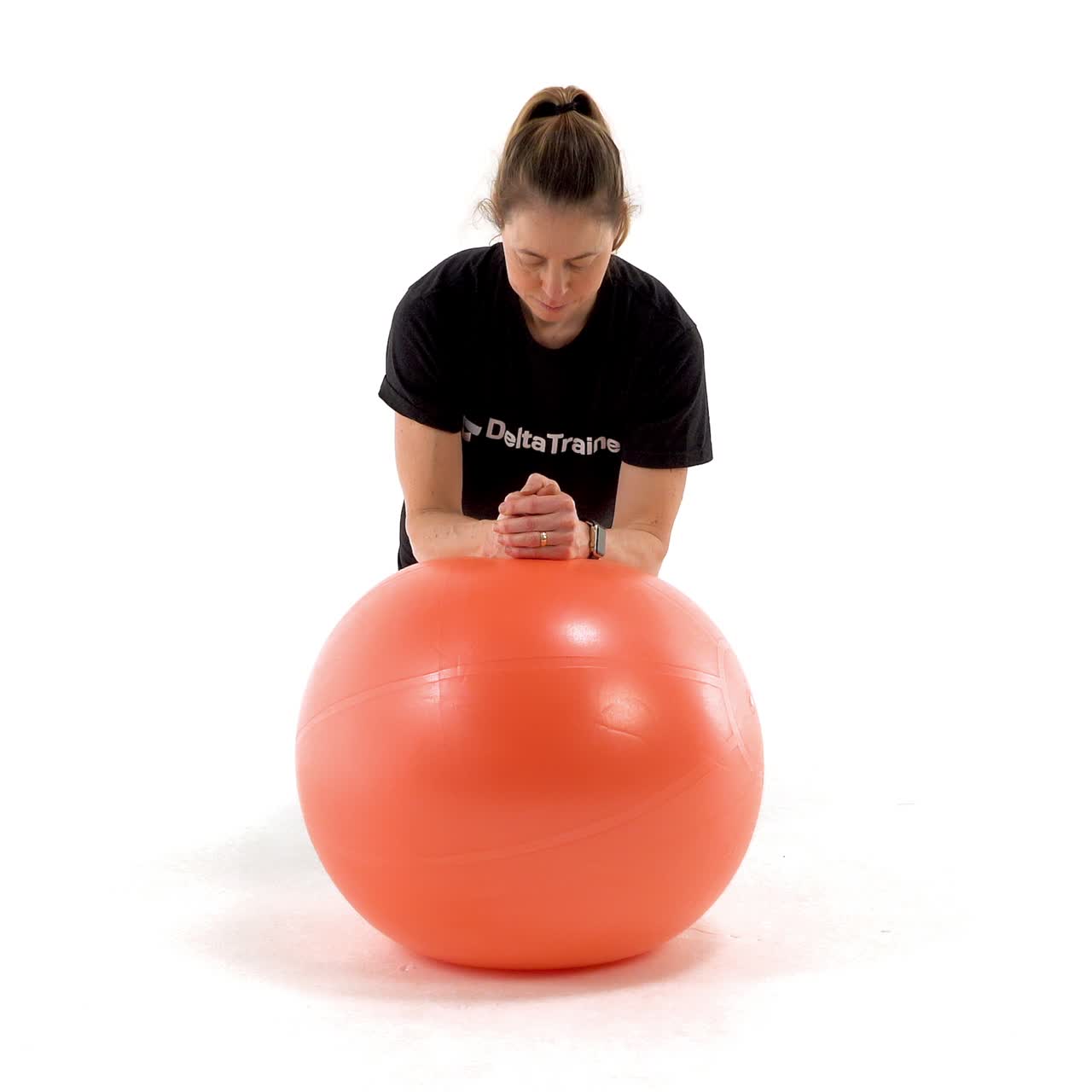 Yoga Ball Kneeling Plank Circle with trainwell