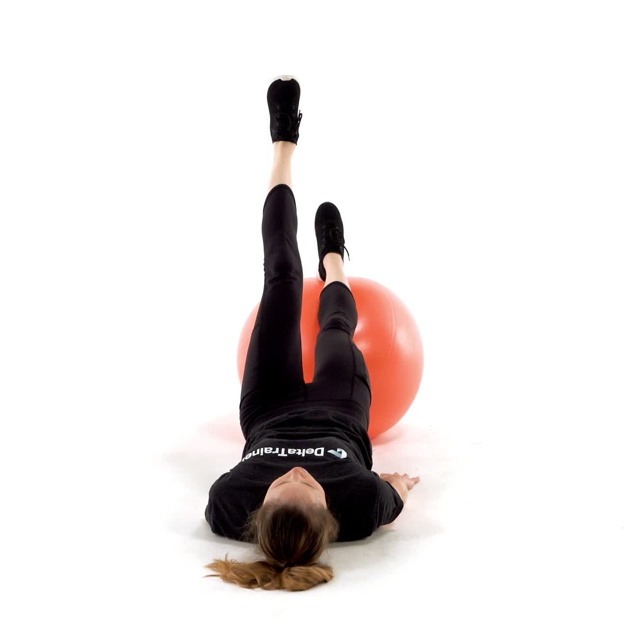 Yoga Ball Single Leg Curl with trainwell