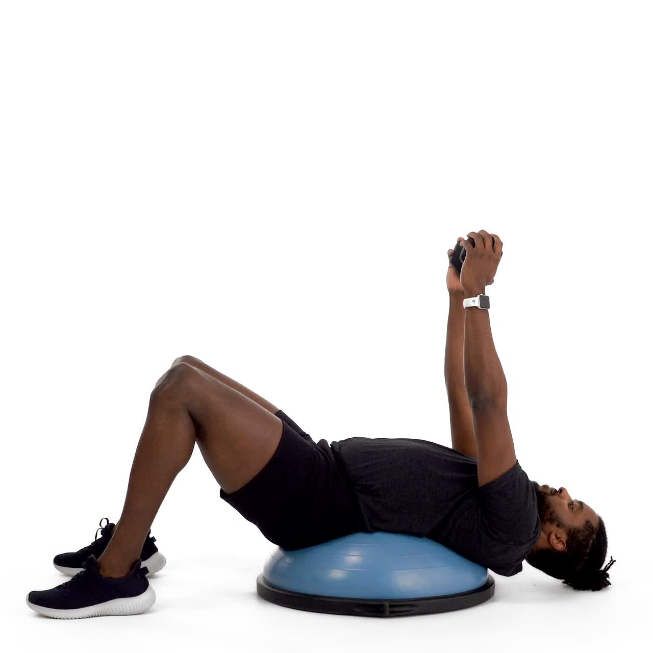 Bosu Dumbbell Sit Up with trainwell