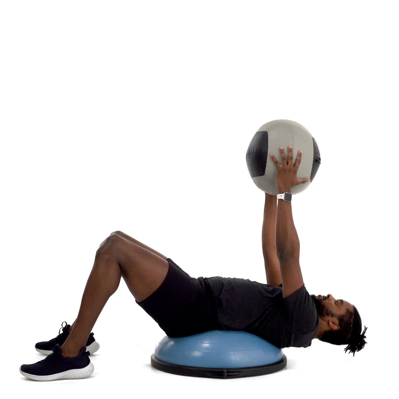 Bosu Med Ball Sit Up with trainwell