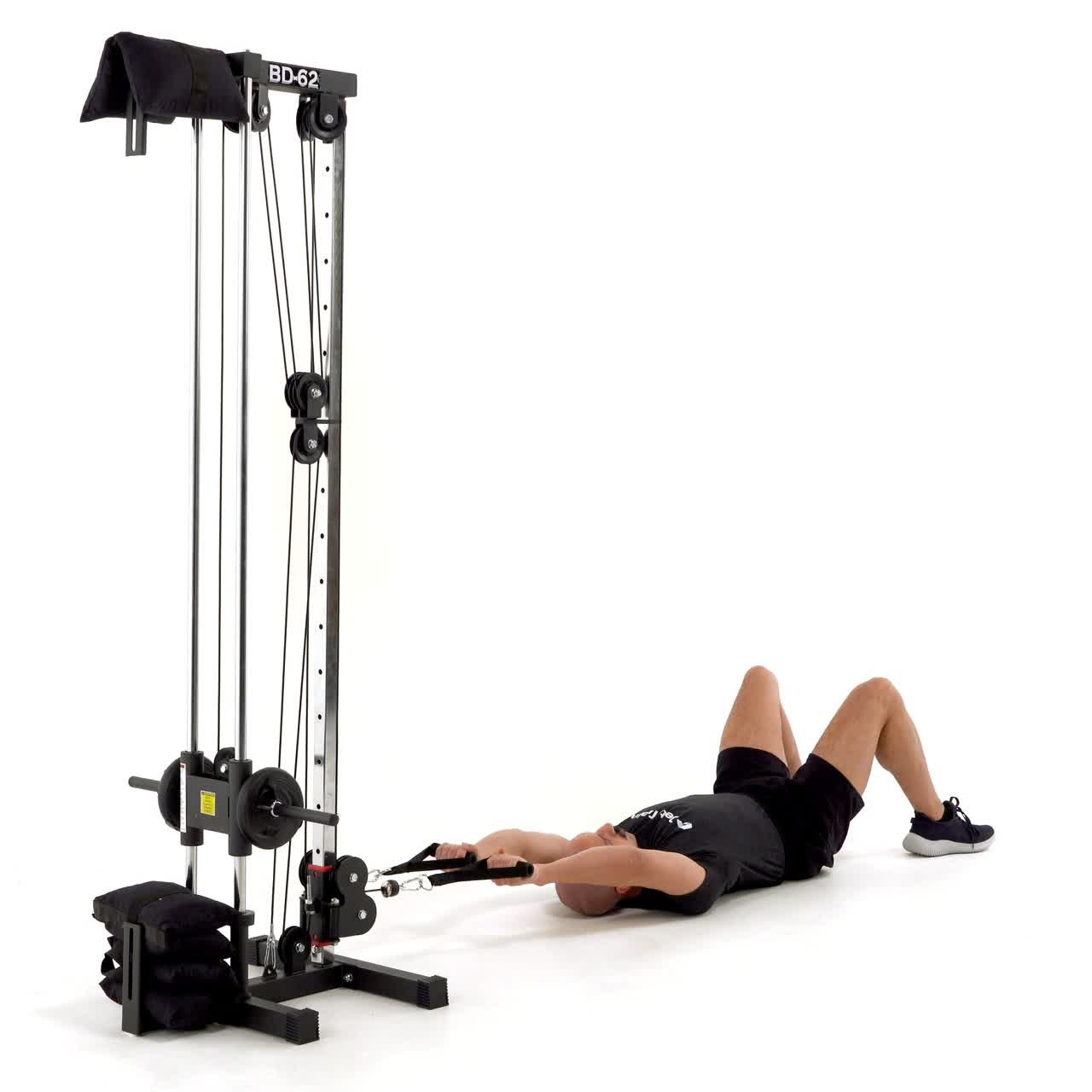 Cable Floor Overhead Row with trainwell