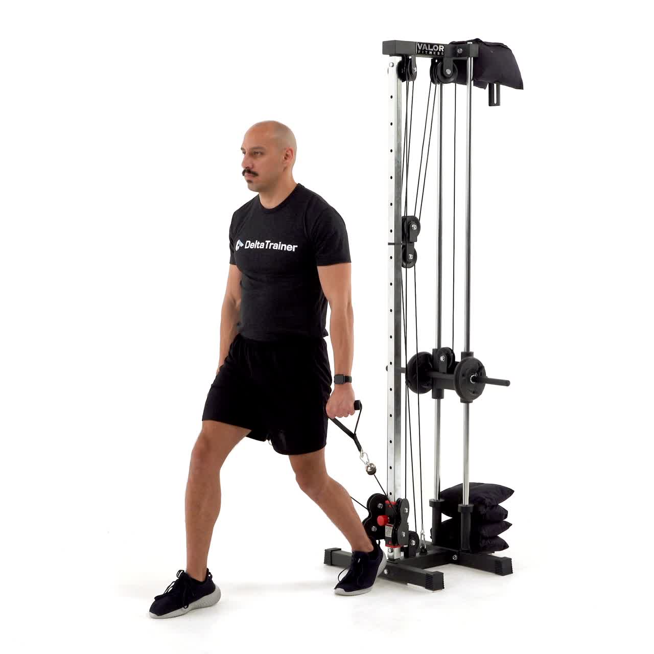 Cable Front Raise with trainwell