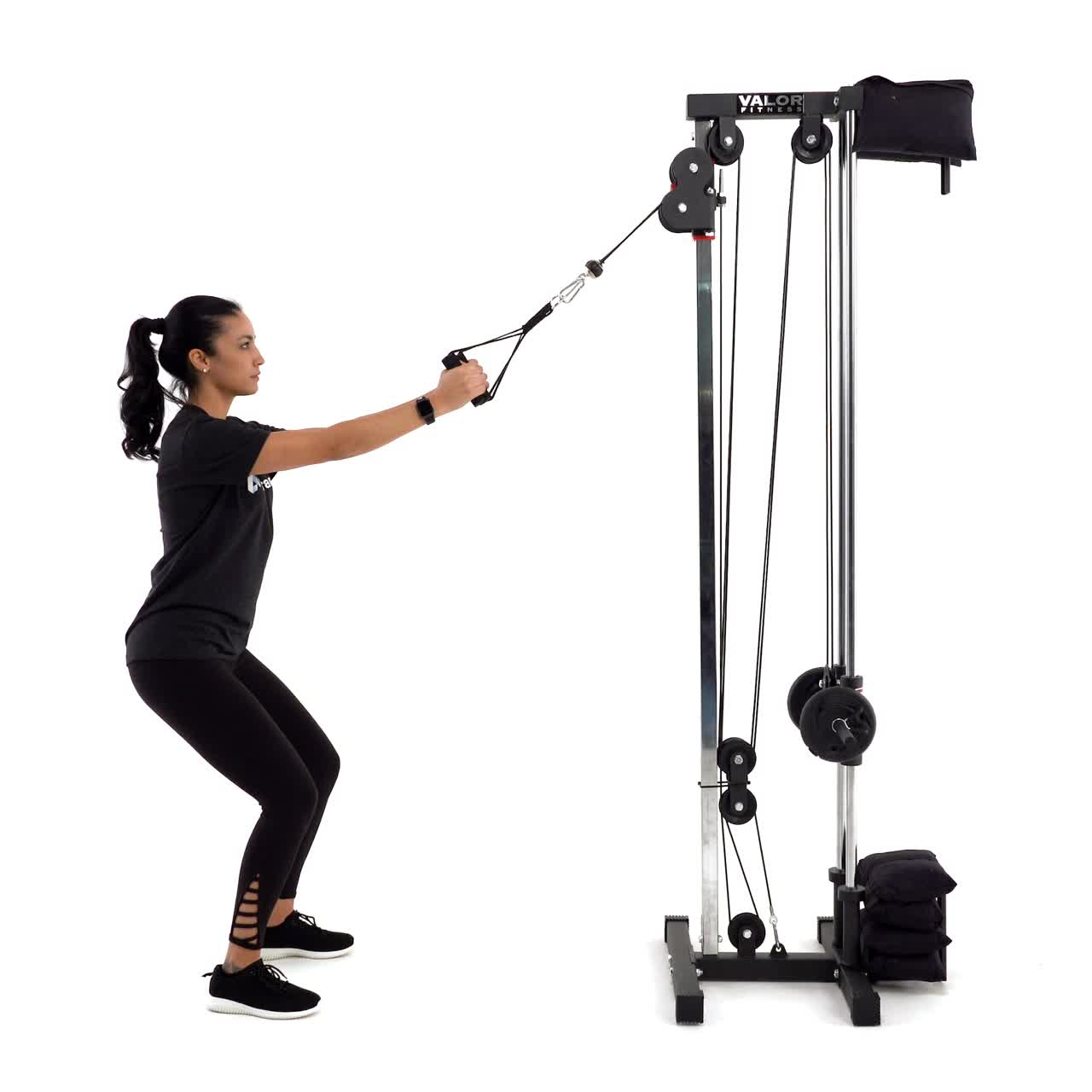 Incline Cable Row with trainwell