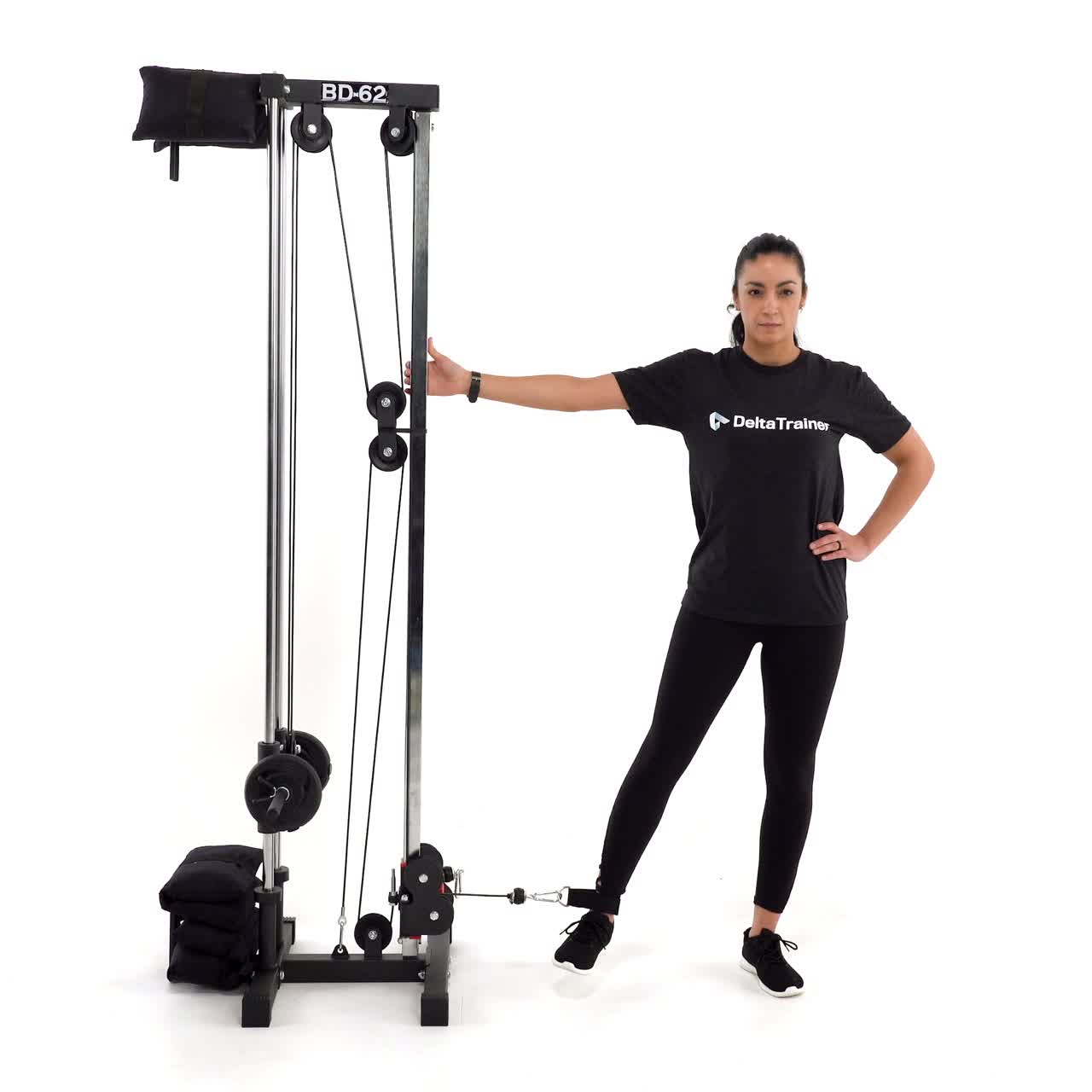 Cable Leg Adduction with trainwell