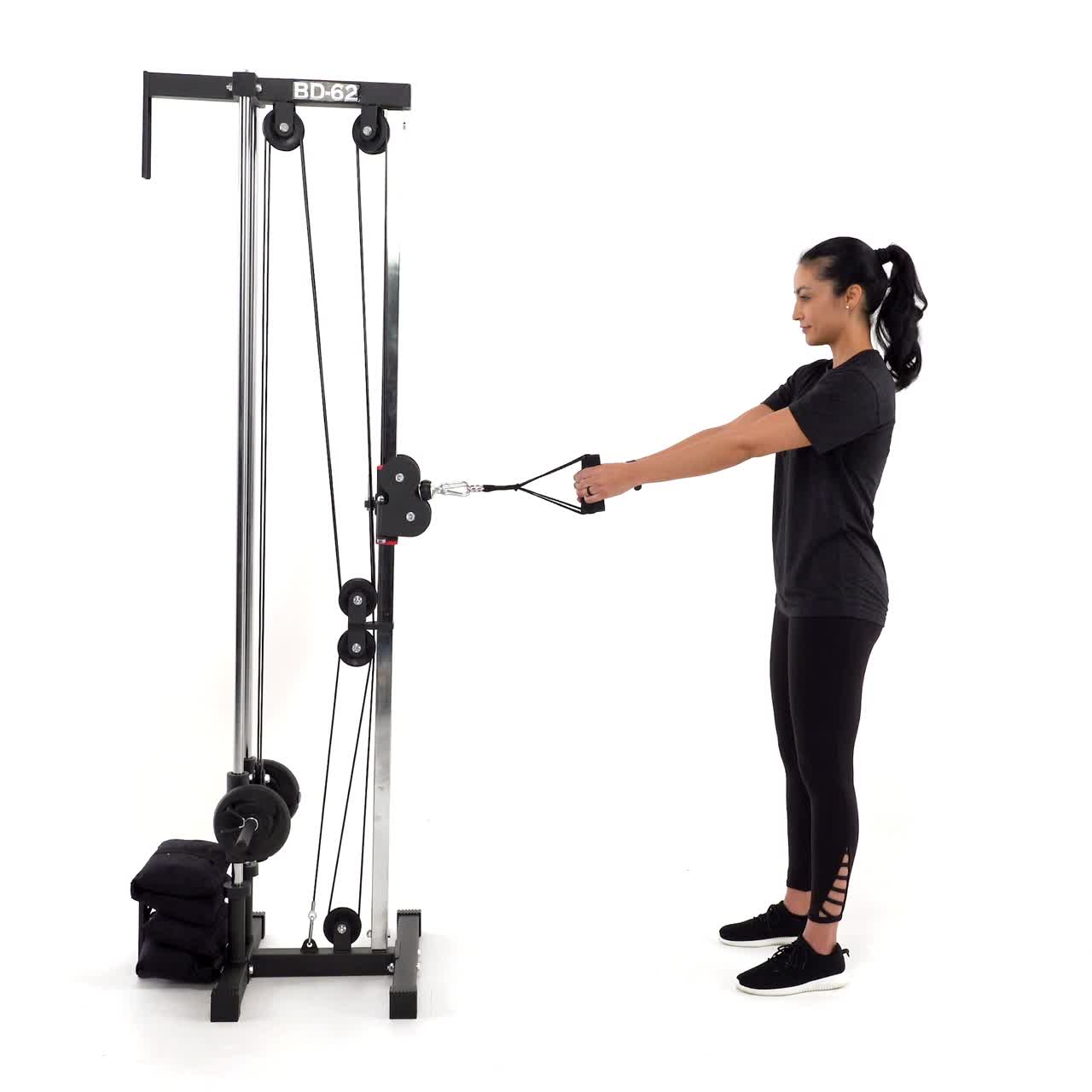 Cable Low Row High Row with trainwell