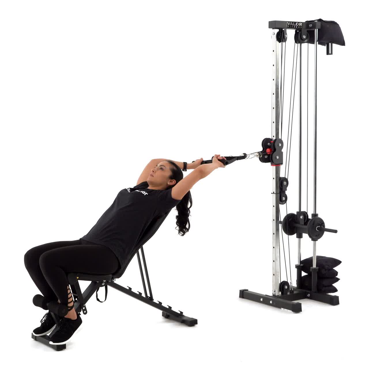Cable Overhead Row with trainwell