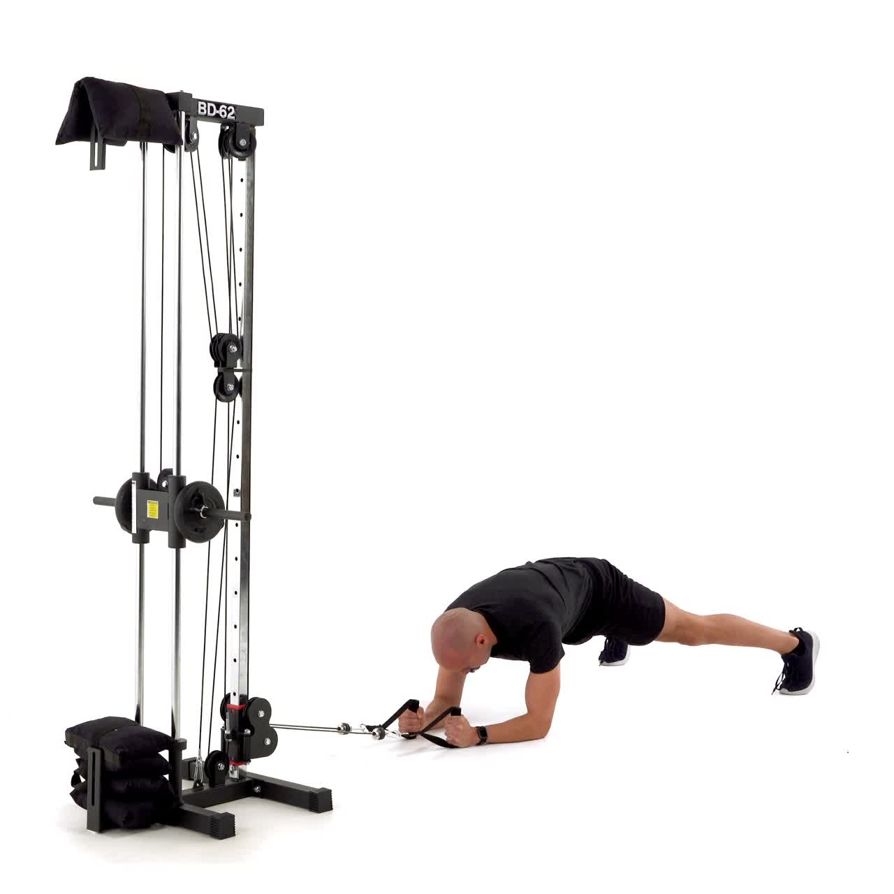 Cable Plank Overhead Row with trainwell
