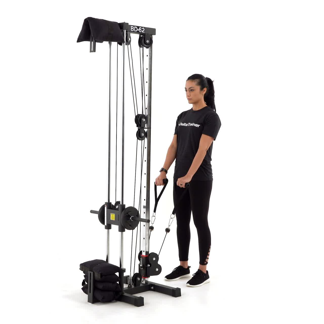 Cable Reverse Curl with trainwell