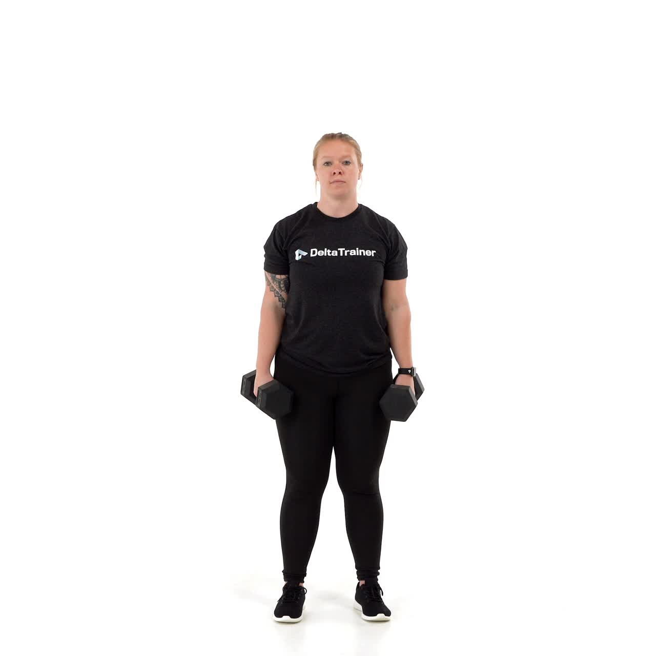 Dumbbell Clean And Press with trainwell