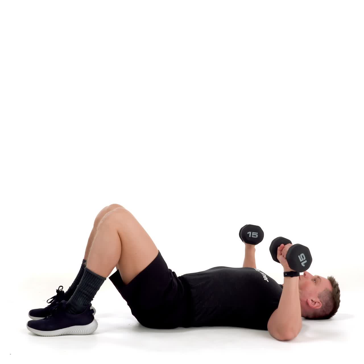 Dumbbell Floor Press with trainwell