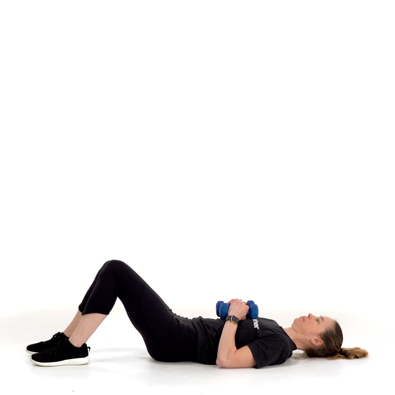 Dumbbell Floor Squeeze Press with trainwell