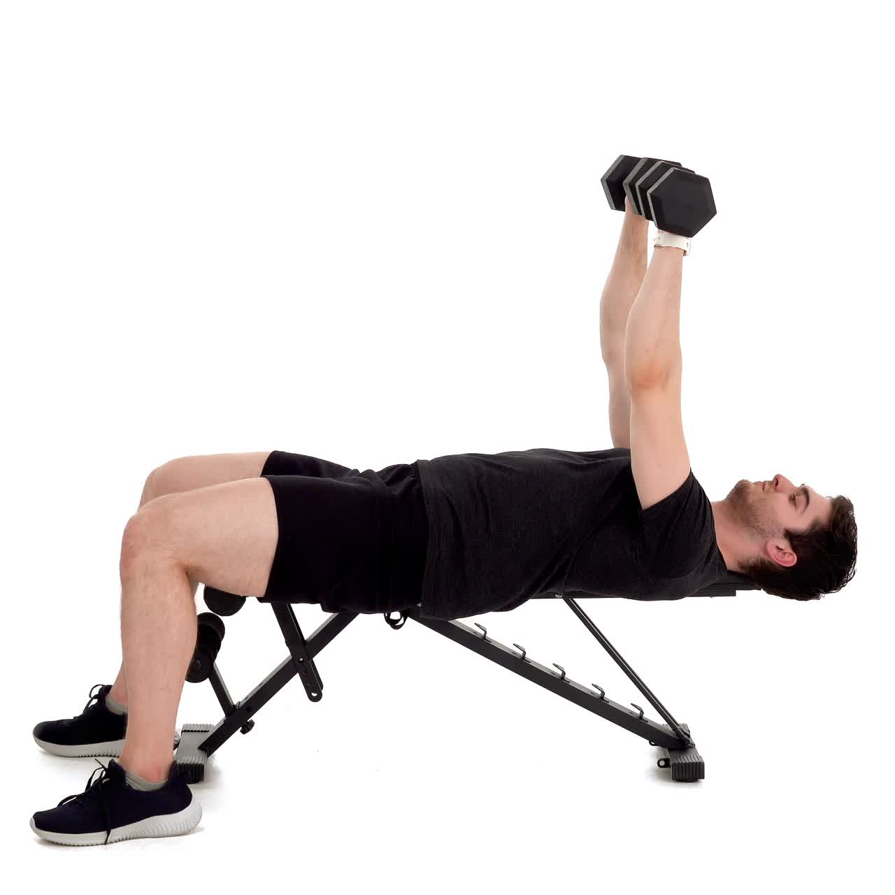 Dumbbell Half Off Bench Press with trainwell