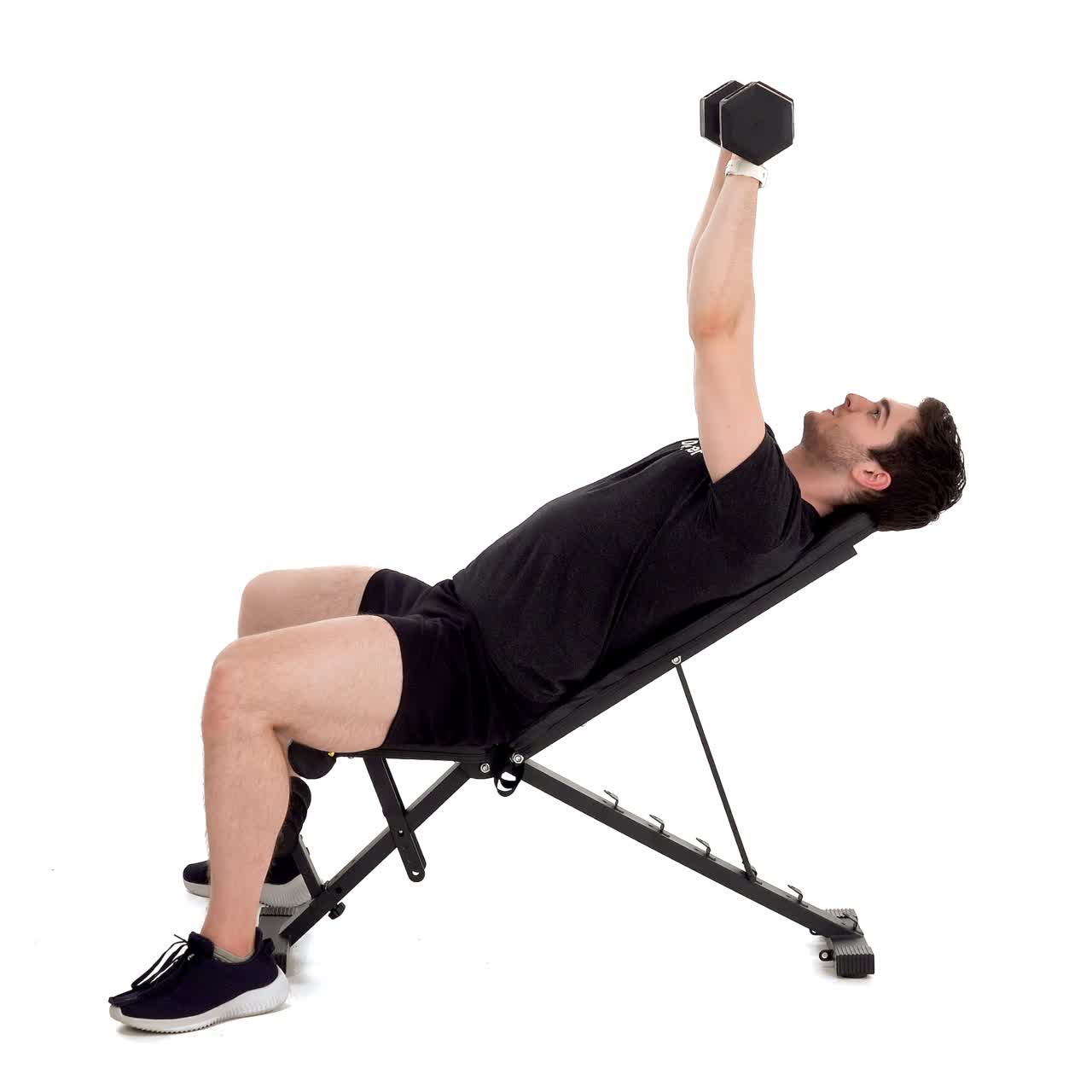 Dumbbell Incline Bench Press with trainwell