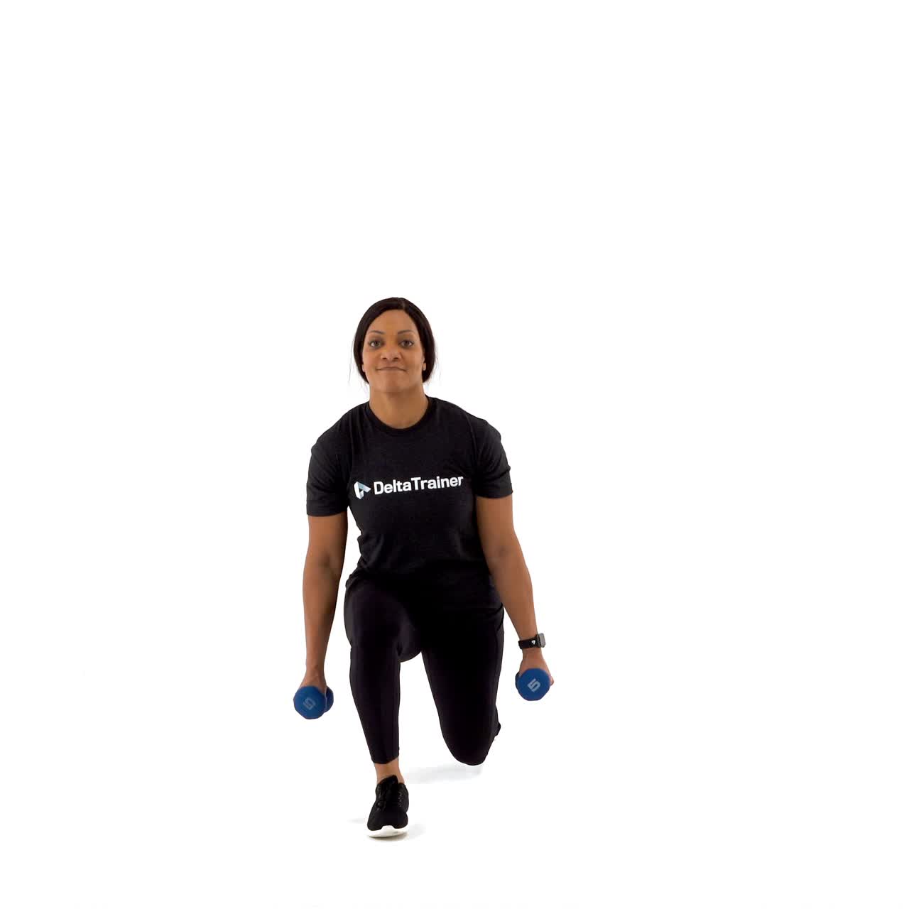 Dumbbell Jump Lunge with trainwell