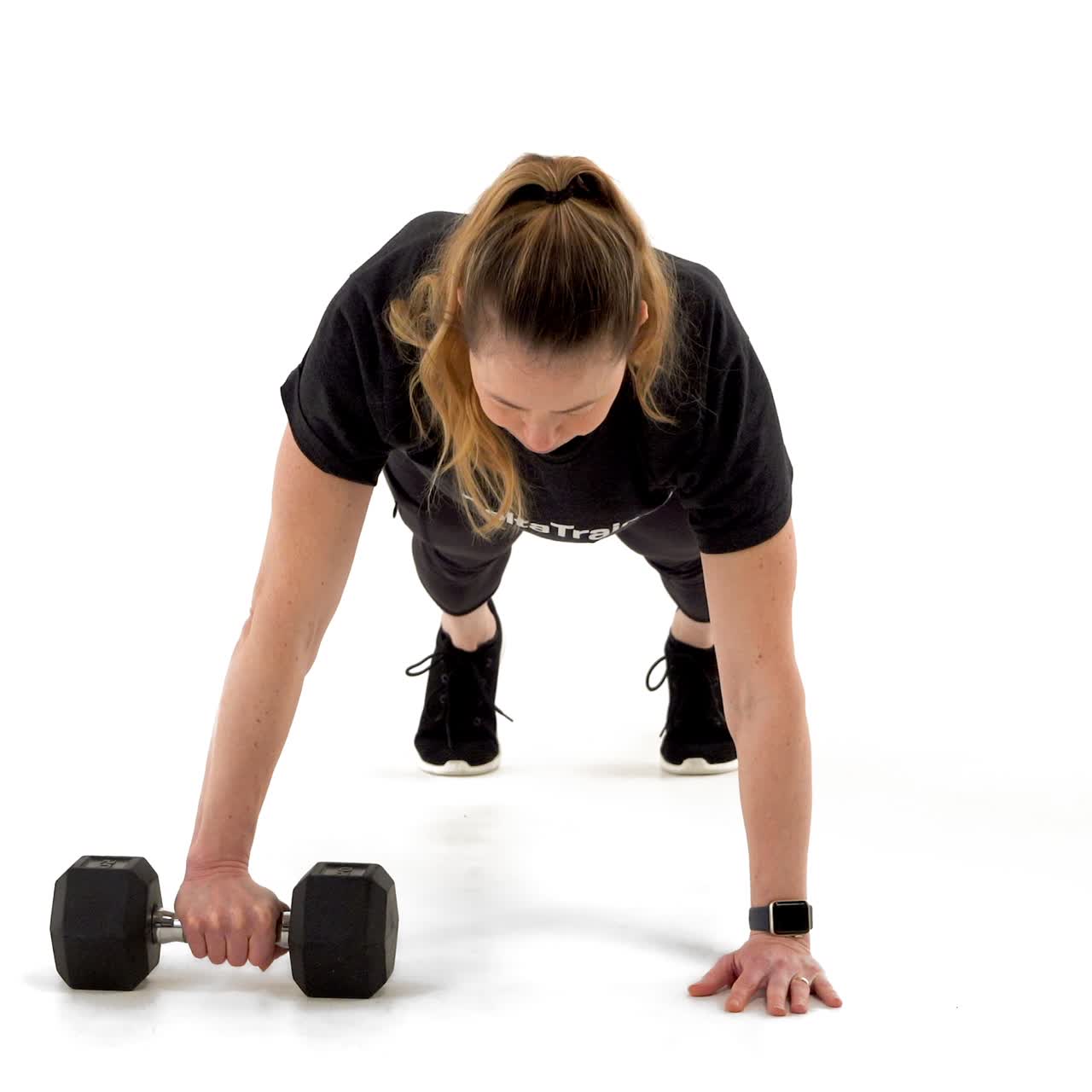 Dumbbell One Arm Elevated Push Up with trainwell