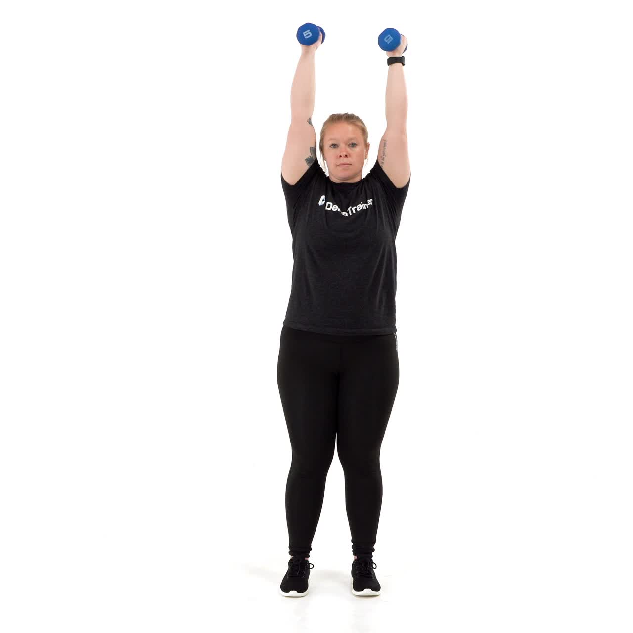 Dumbbell Overhead Lunge with trainwell