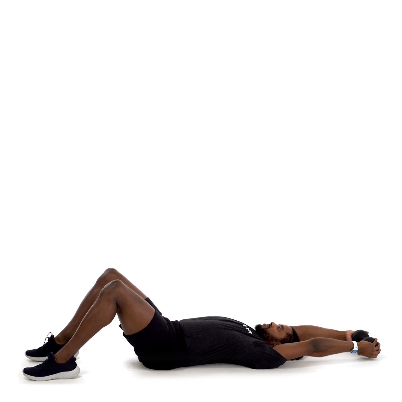Dumbbell Overhead Row To Crunch with trainwell