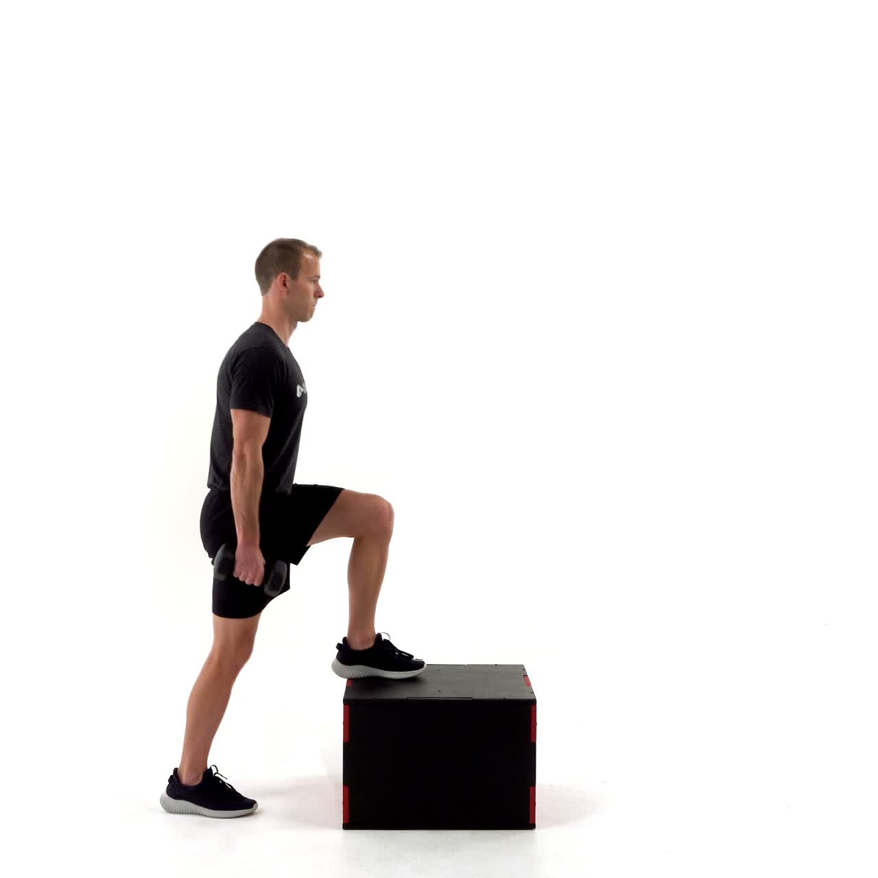 Dumbbell Power Step Up with trainwell