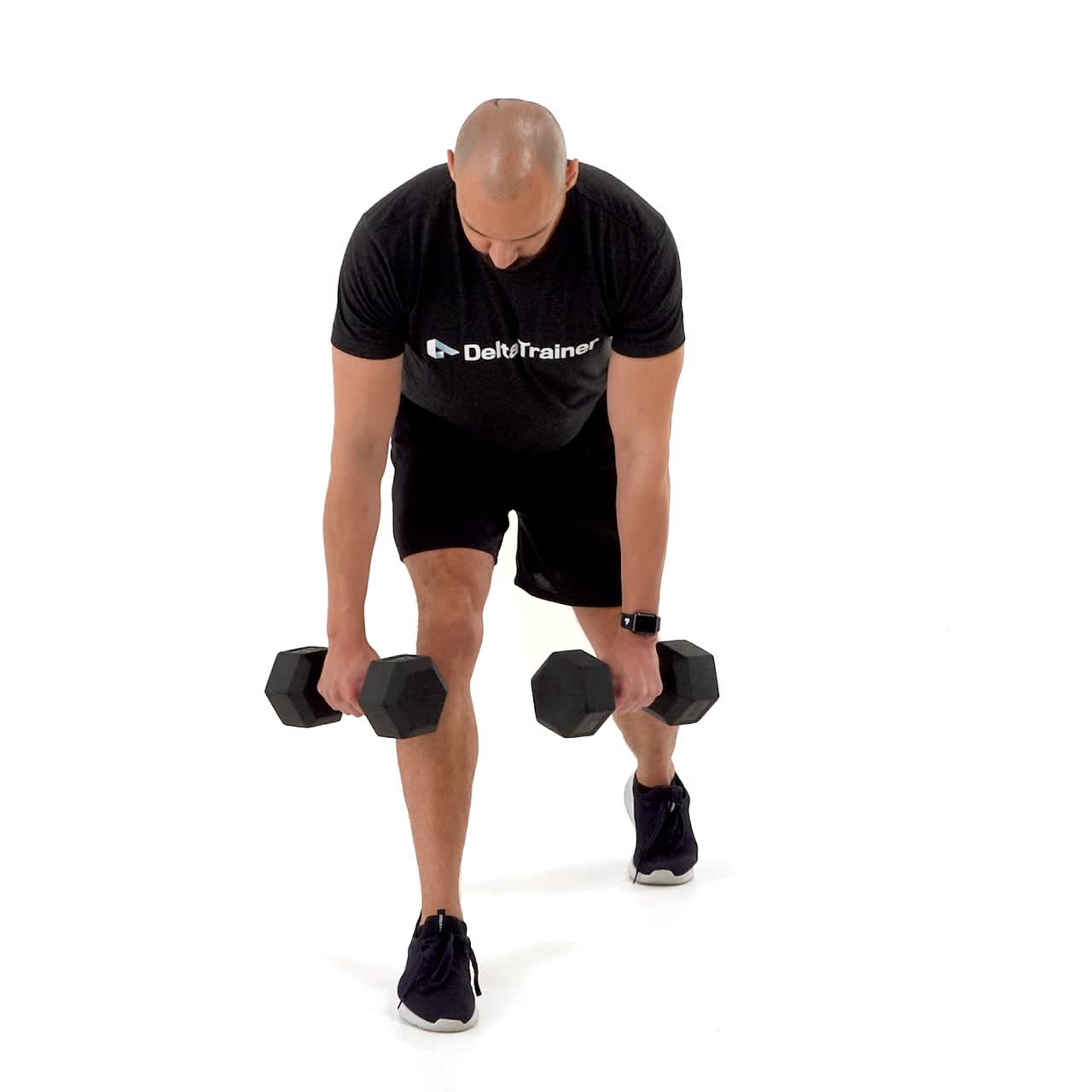 Dumbbell Staggered Stance Row with trainwell