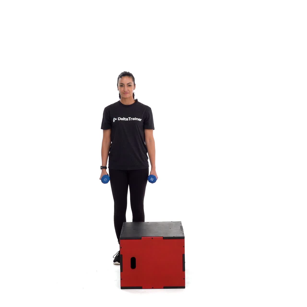 Dumbbell Step Up To Lateral Leg Raise with trainwell