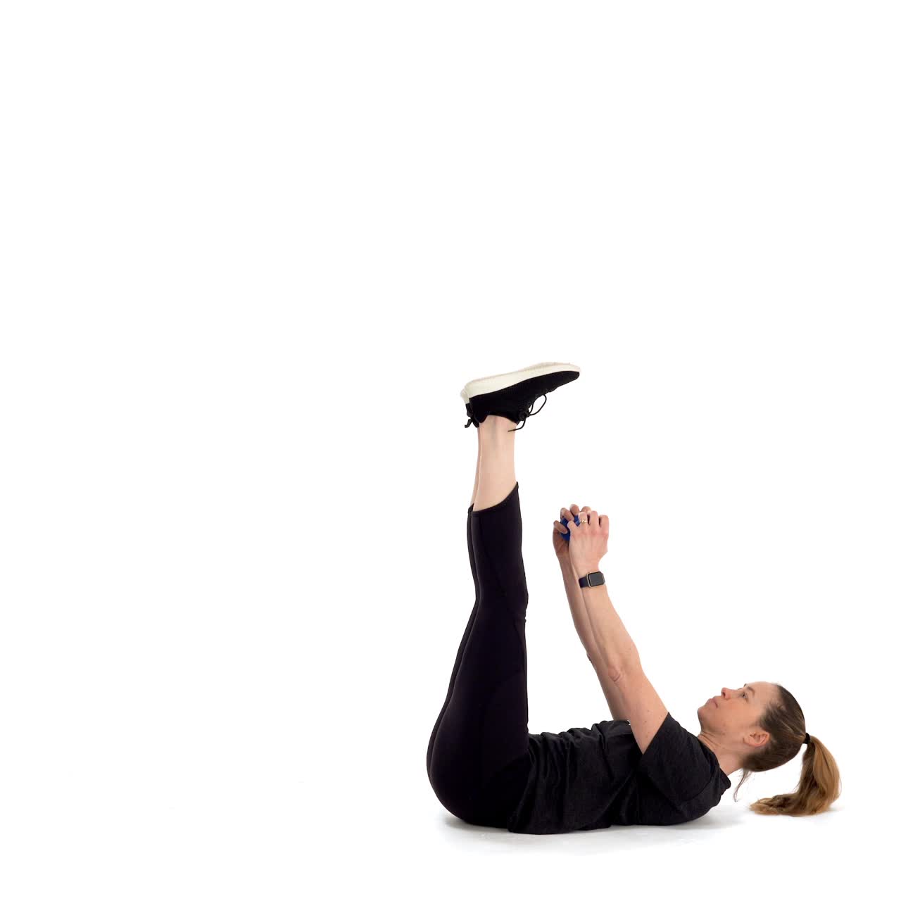 Dumbbell Toe Touch Crunch with trainwell