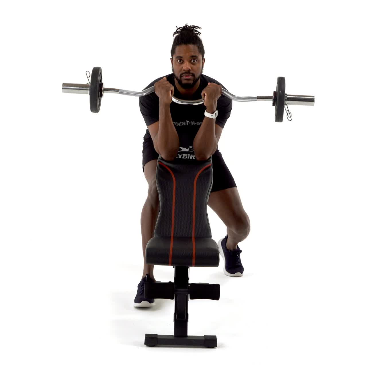 EZ Bar Preacher Curl with trainwell