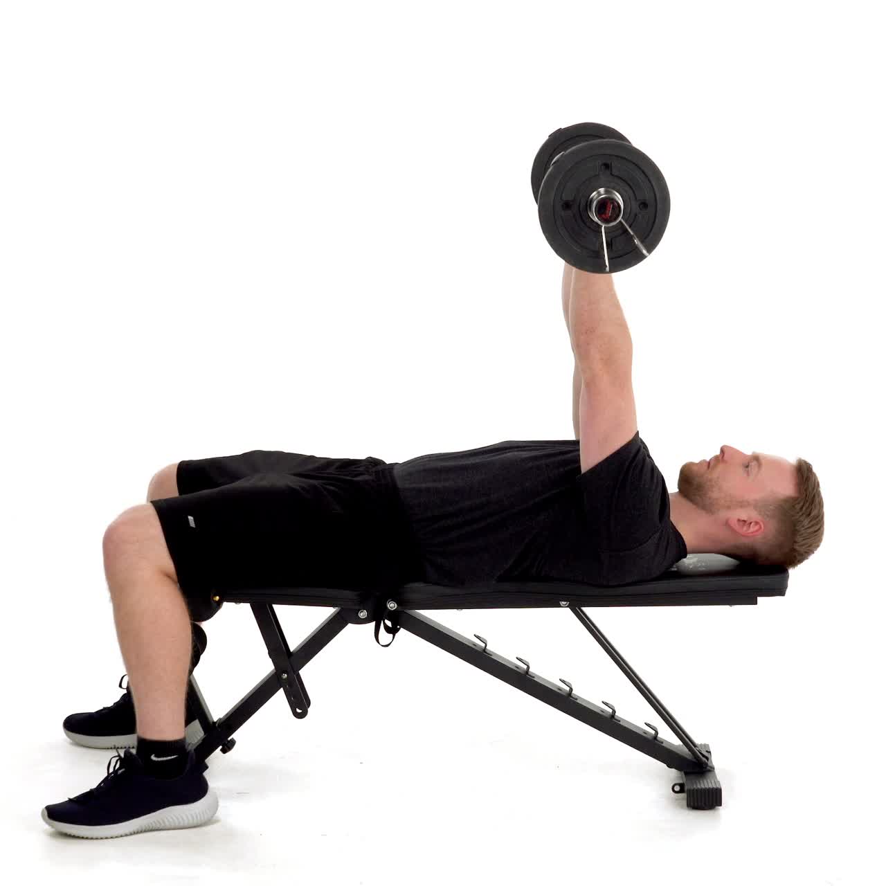 EZ Bar Skull Crusher with trainwell