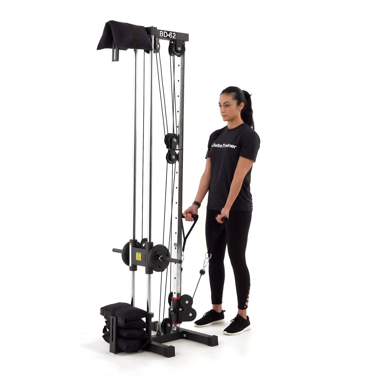 Half Cable Curl with trainwell
