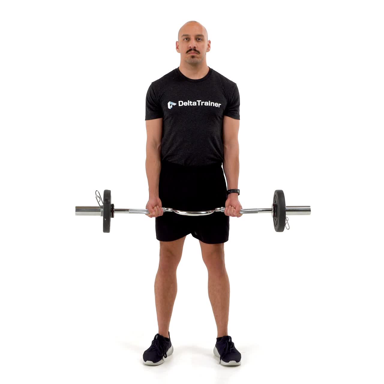 EZ Bar Half Curl with trainwell