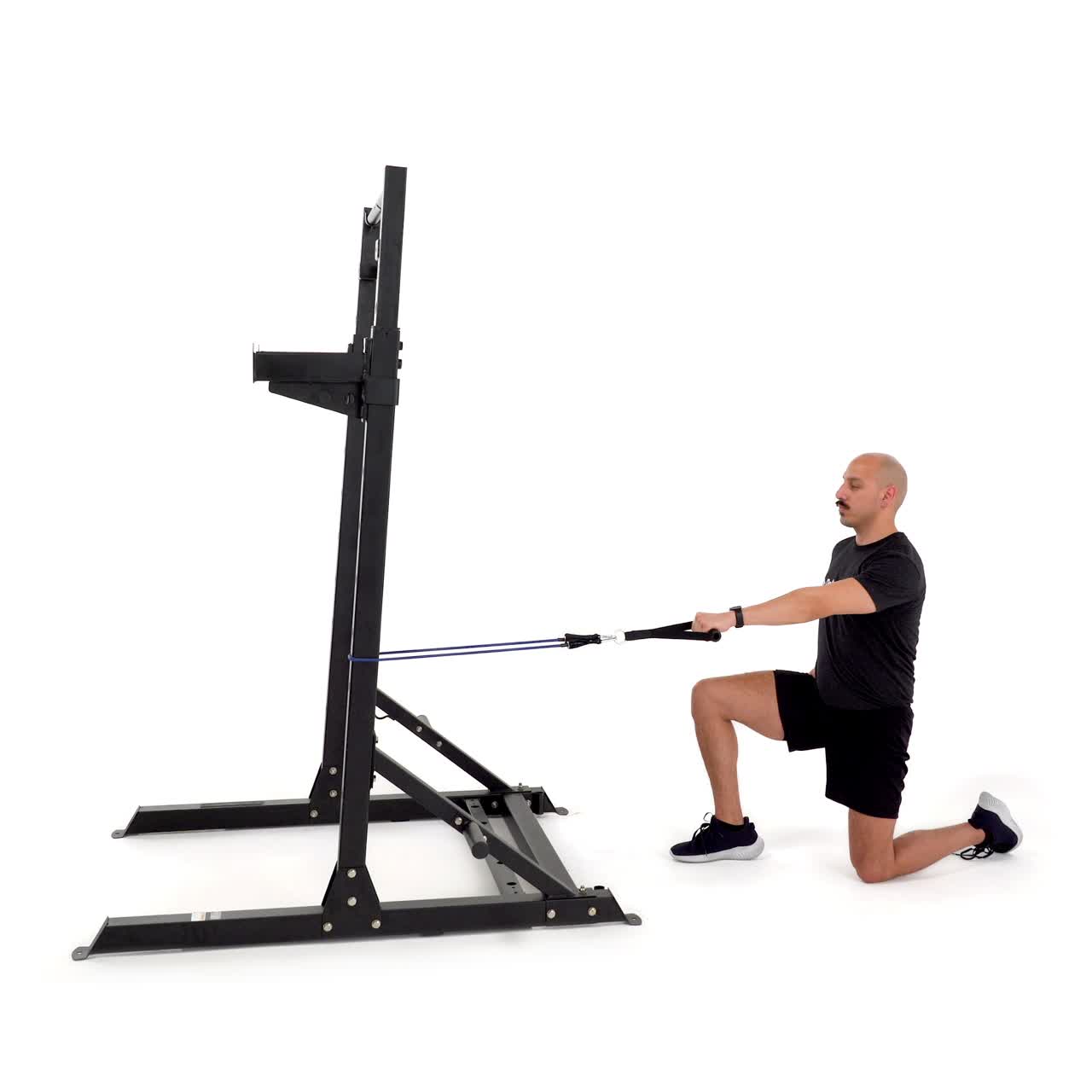 Half Kneeling Band One Arm Row with trainwell