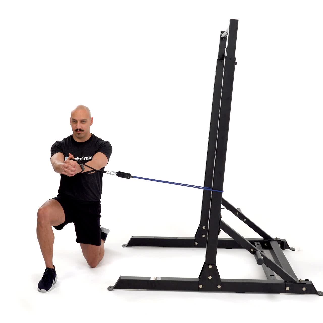 Half Kneeling Band Pallof Circle with trainwell
