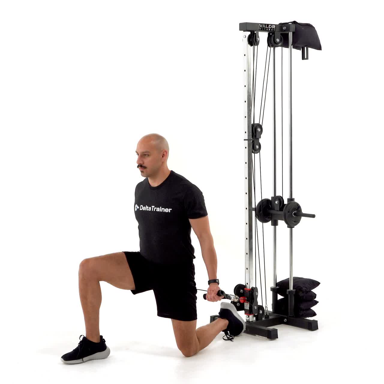 Half Kneeling Cable Chest Fly Low To High with trainwell