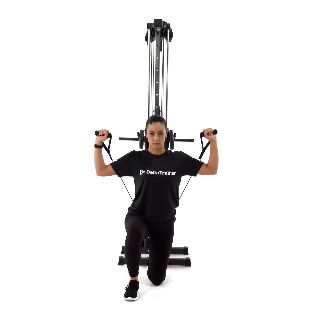 Half Kneeling Cable Overhead Press with trainwell