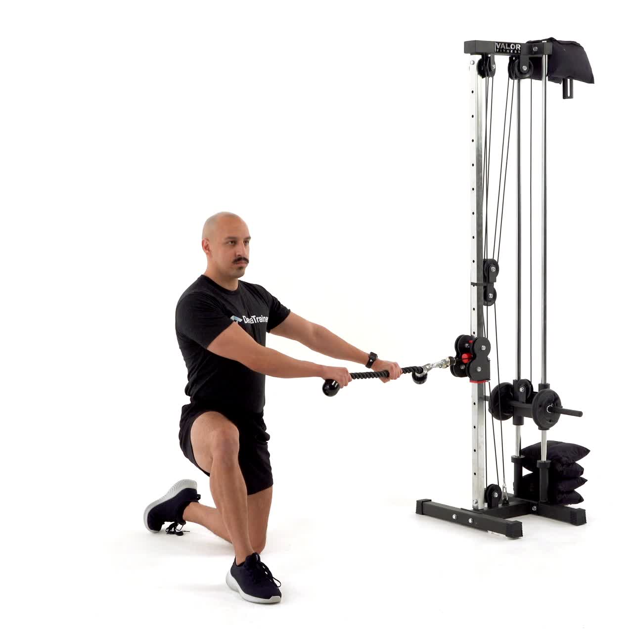 Half Kneeling Cable Trunk Rotation with trainwell
