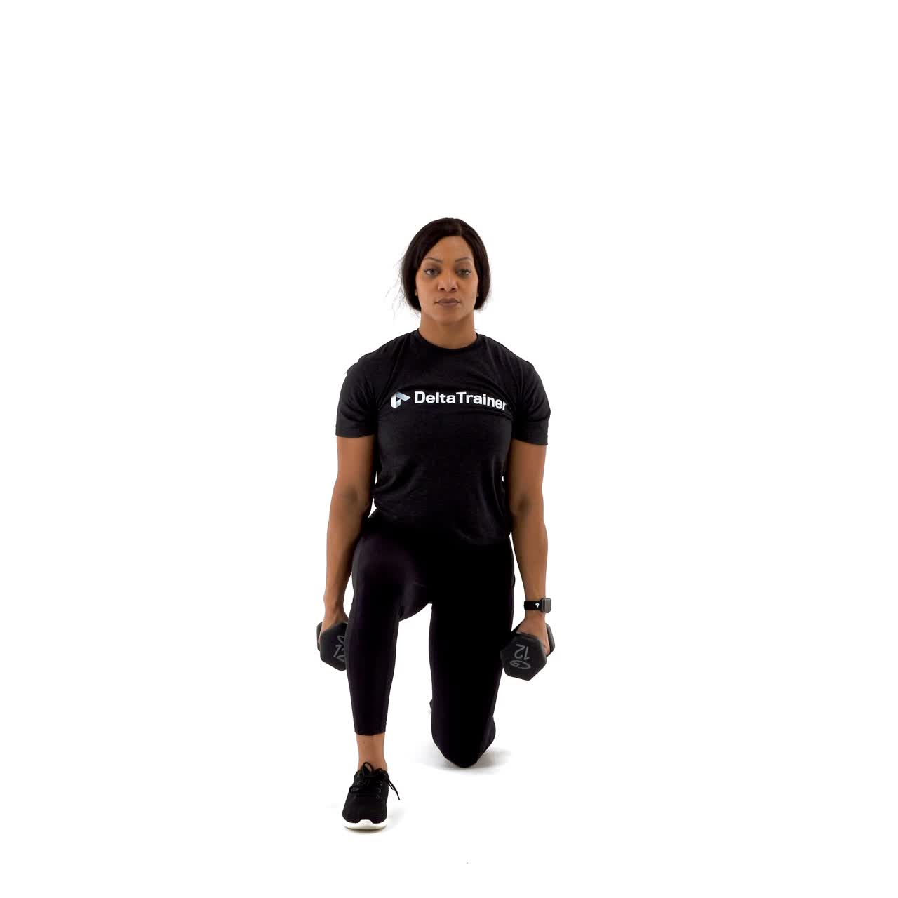 Half Kneeling Dumbbell Hammer Curl To Press with trainwell