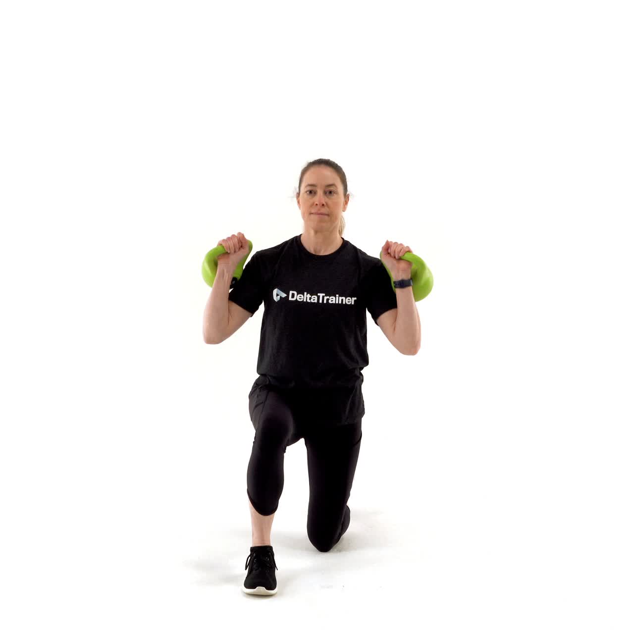 Half Kneeling Kettlebell Overhead Press with trainwell