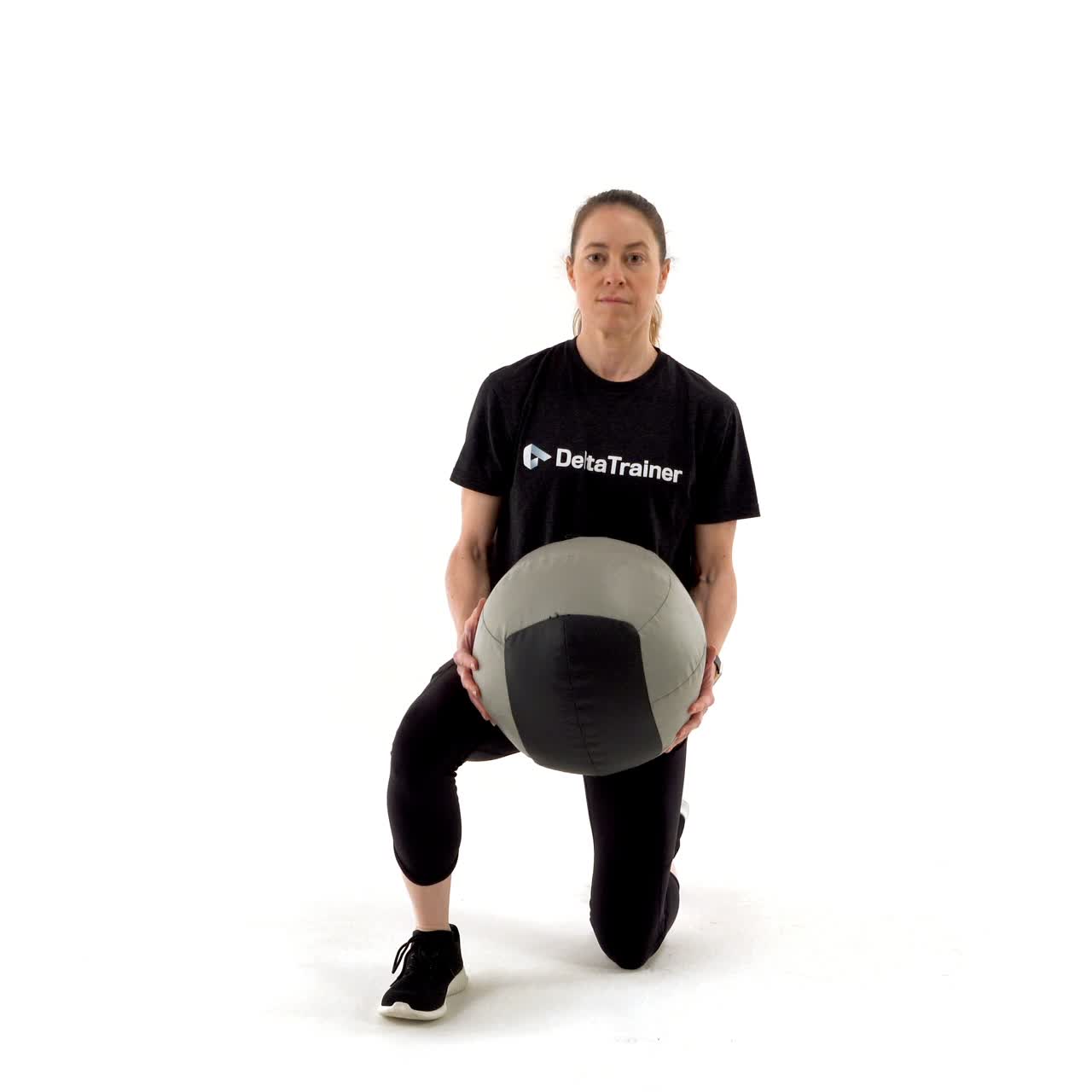 Half Kneeling Med Ball Lumberjack with trainwell