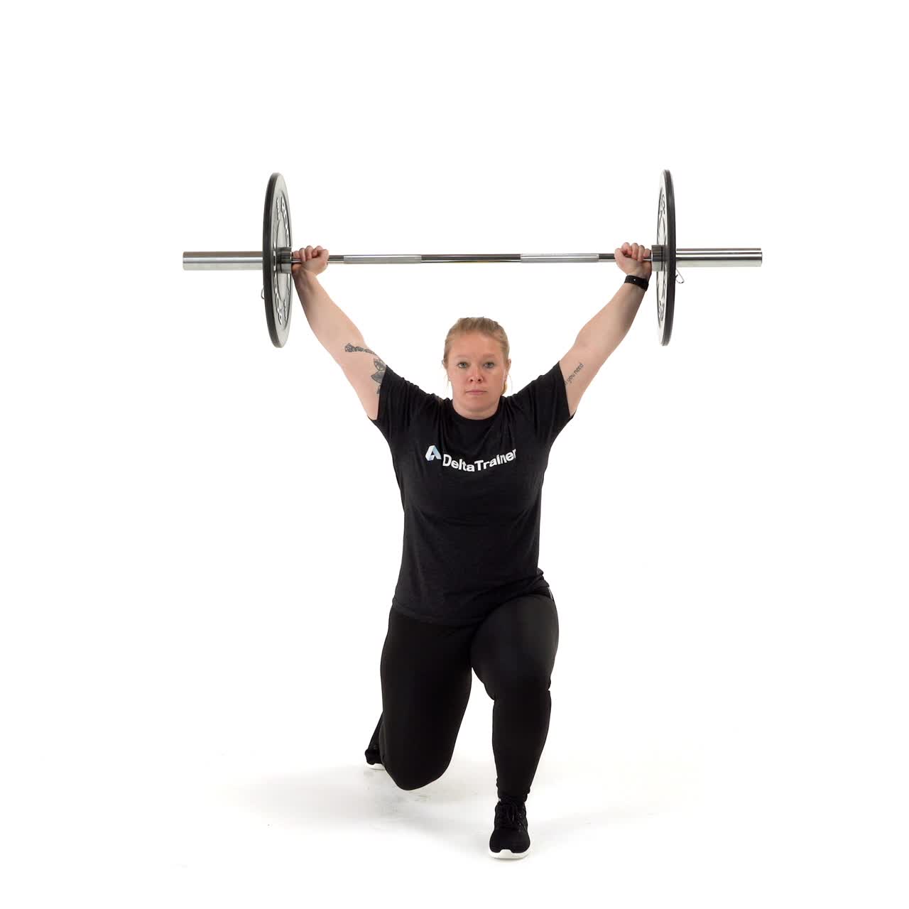 Barbell Overhead Lunge Hold with trainwell