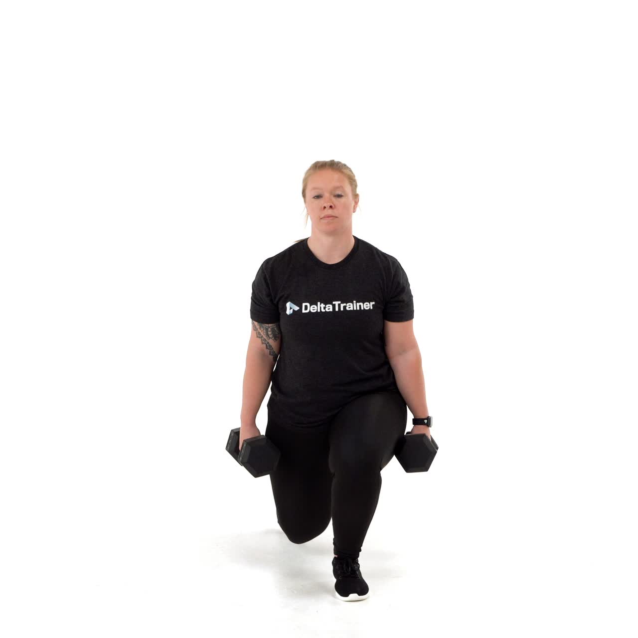 Dumbbell Forward Lunge Hold with trainwell