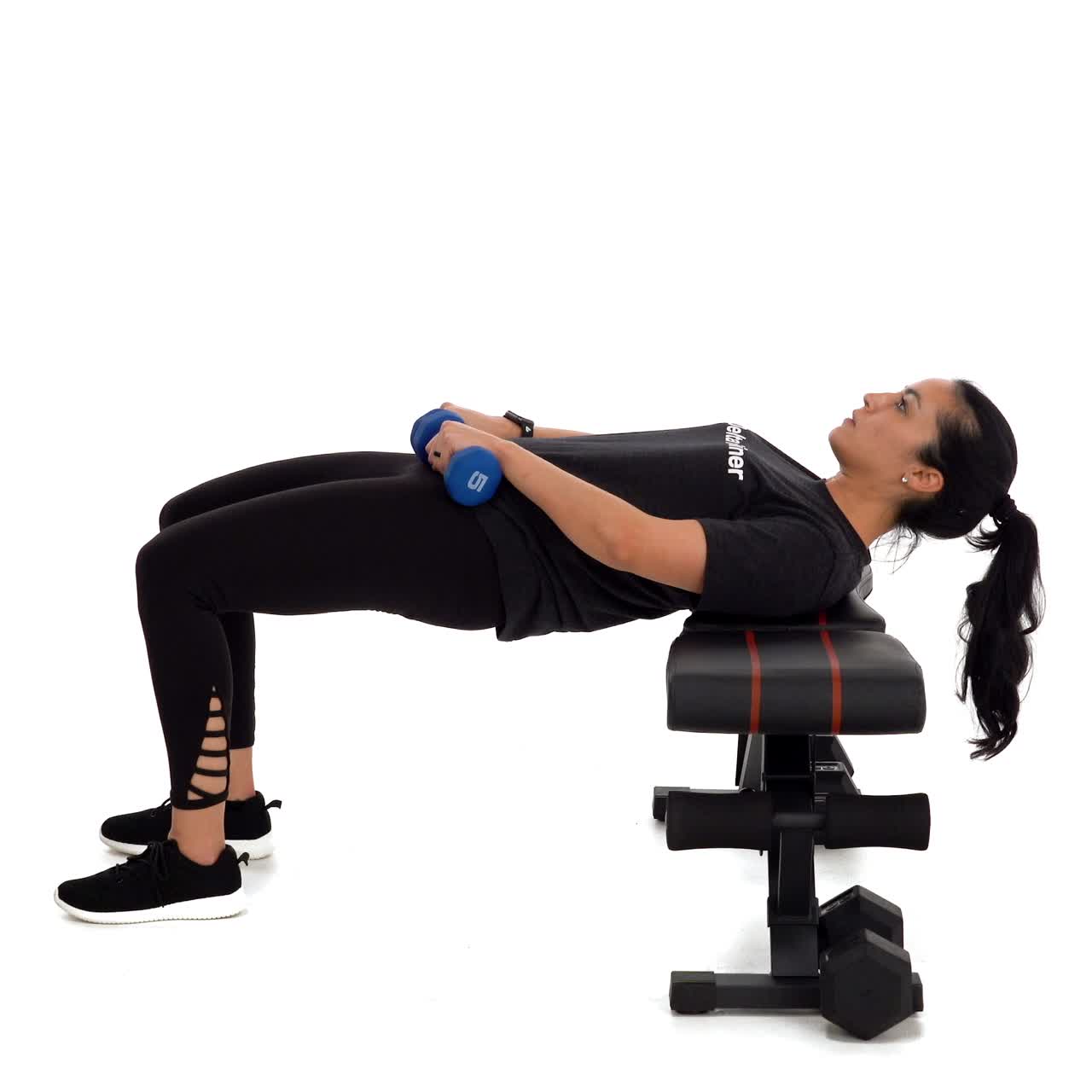 Dumbbell Hip Thrust Hold with trainwell