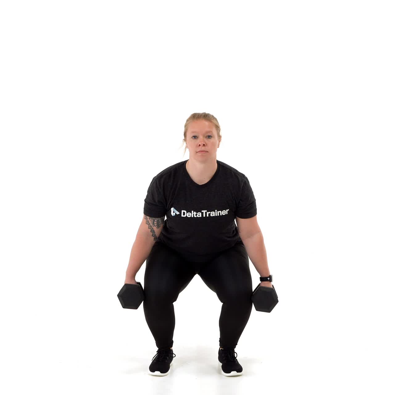 Dumbbell Squat Hold with trainwell